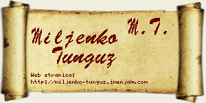 Miljenko Tunguz vizit kartica